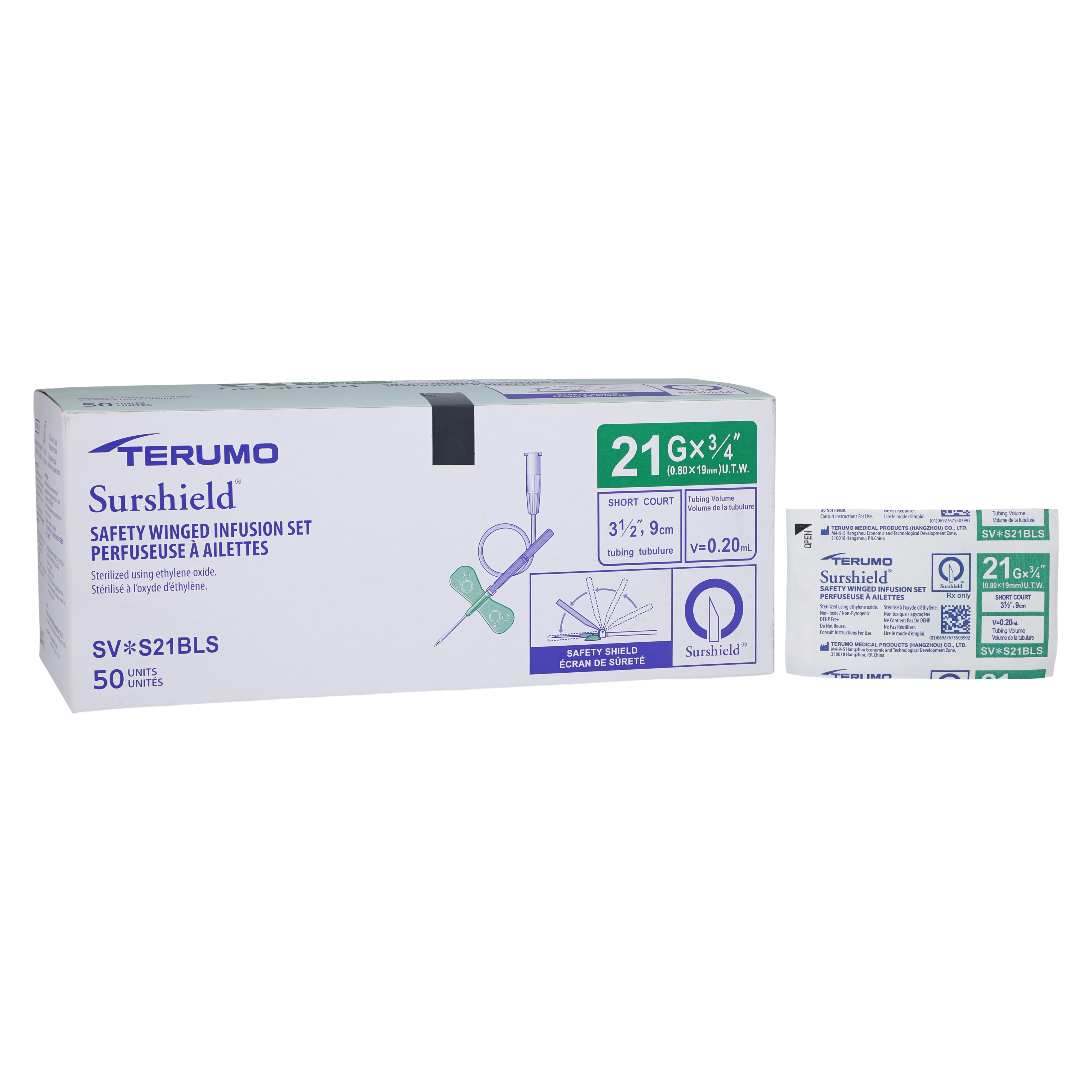 Infusion Set 21gx3/4" 3-1/2" 50/Bx