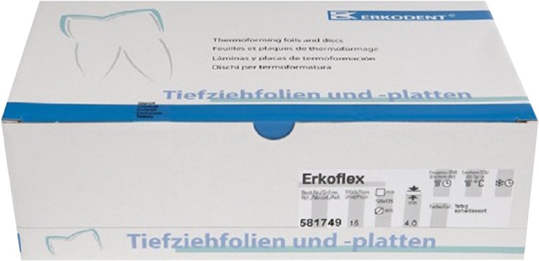 Erkoflex dieptrekplaten 125 x 125 cm - Dikte 4 mm, Assortiment 15 stuks