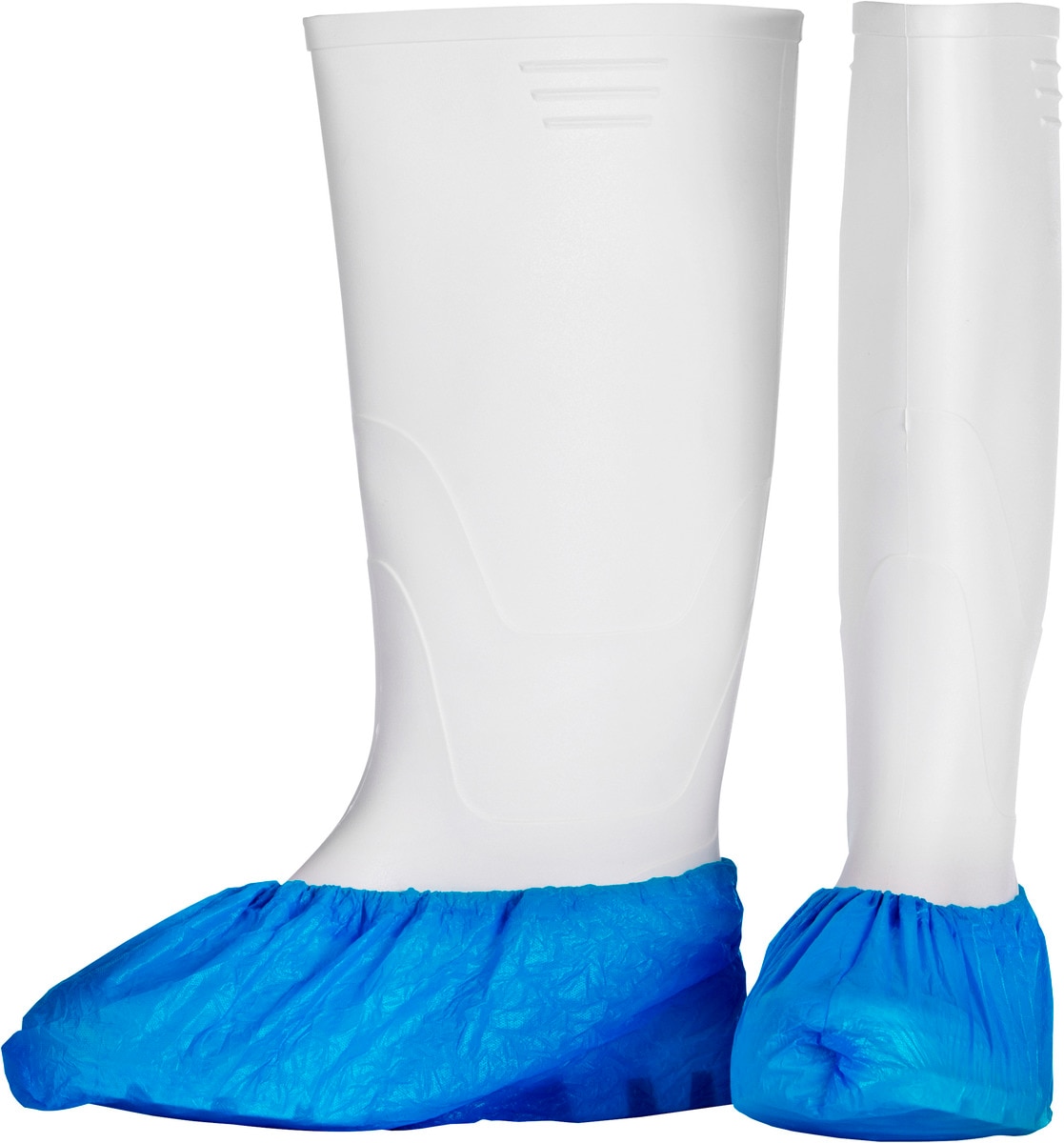 Schoenovertrek blauw polyethyleen - Per 100 stuks
