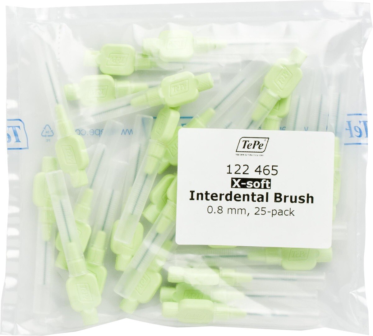 Tepe Interdentale ragers extra soft - multipack - Lichtgroen - medium, Ø 0,8 mm, 25 stuks