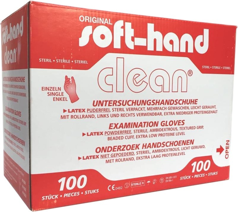 Clean latex handschoen steriel - M per 100 stuks
