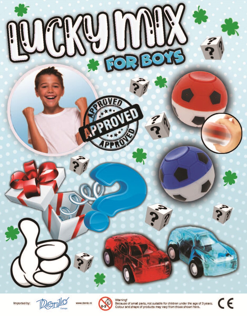 Lucky Mix voor jongens in 50 mm capsules - V-50-J, 100 stuks
