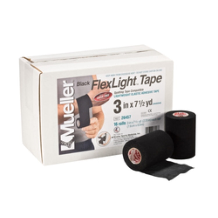 Spatting Athletic Tape Elastic 3"x7.5yd Black 16/Ca