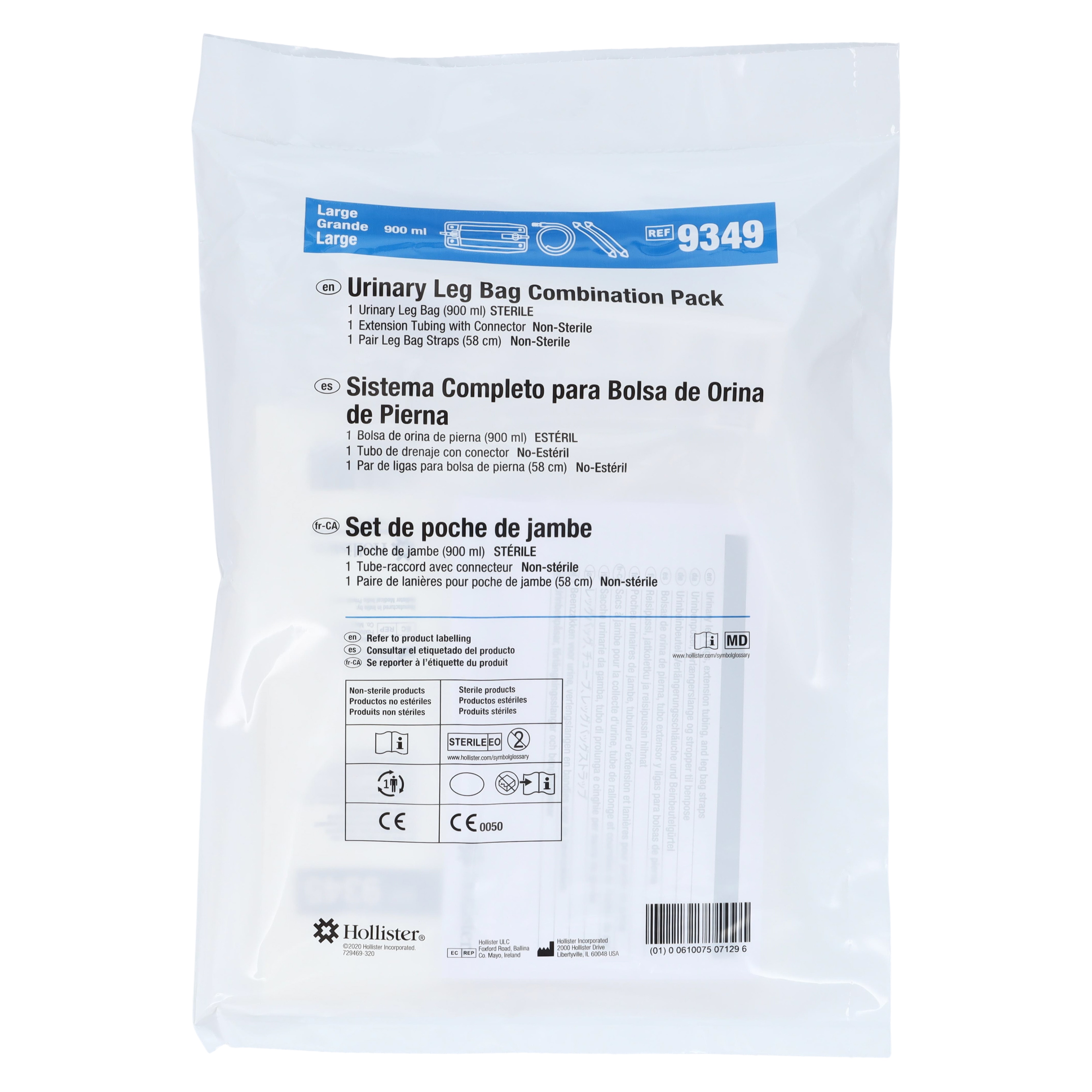 Combination Urinary Bag Pack 11-1/8x5" Large 3oz