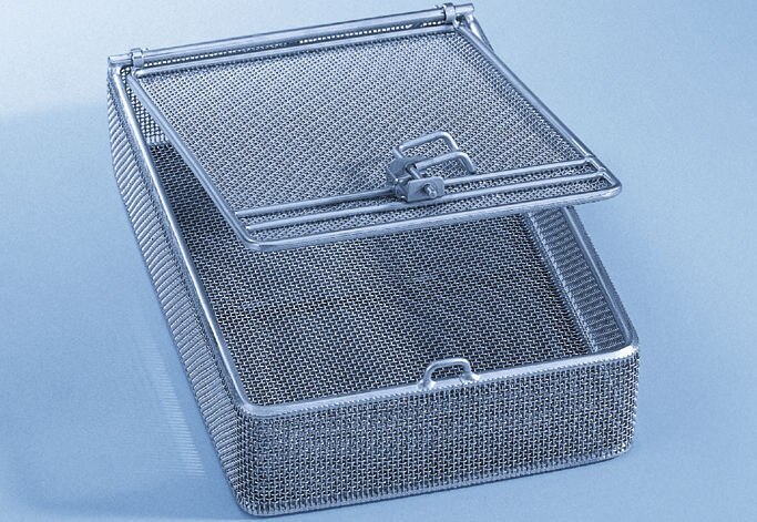 Inzetten en toebehoren voor Thermo-desinfector - Zeefschaal met deksel, maaswijdte 1 mm - E 363 (H 5