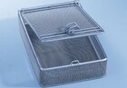 Inzetten en toebehoren voor Thermo-desinfector - Zeefschaal met deksel, maaswijdte 1 mm - E 363 (H 55, B 150, D 225 mm)