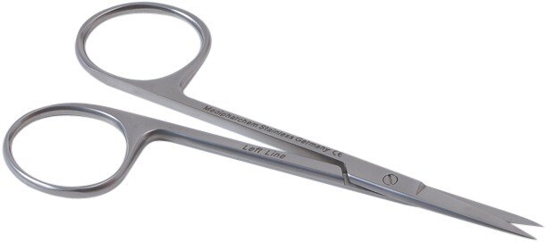Irisschaar Linkshandig - gebogen 11cm