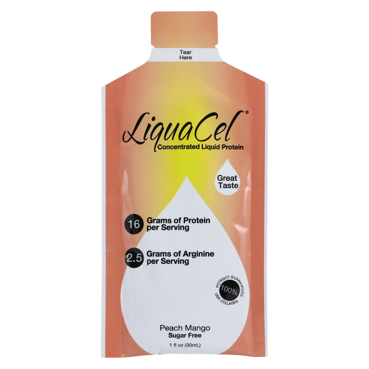 LiquaCel Protein Protein Peach Mango Packet 100/Ca