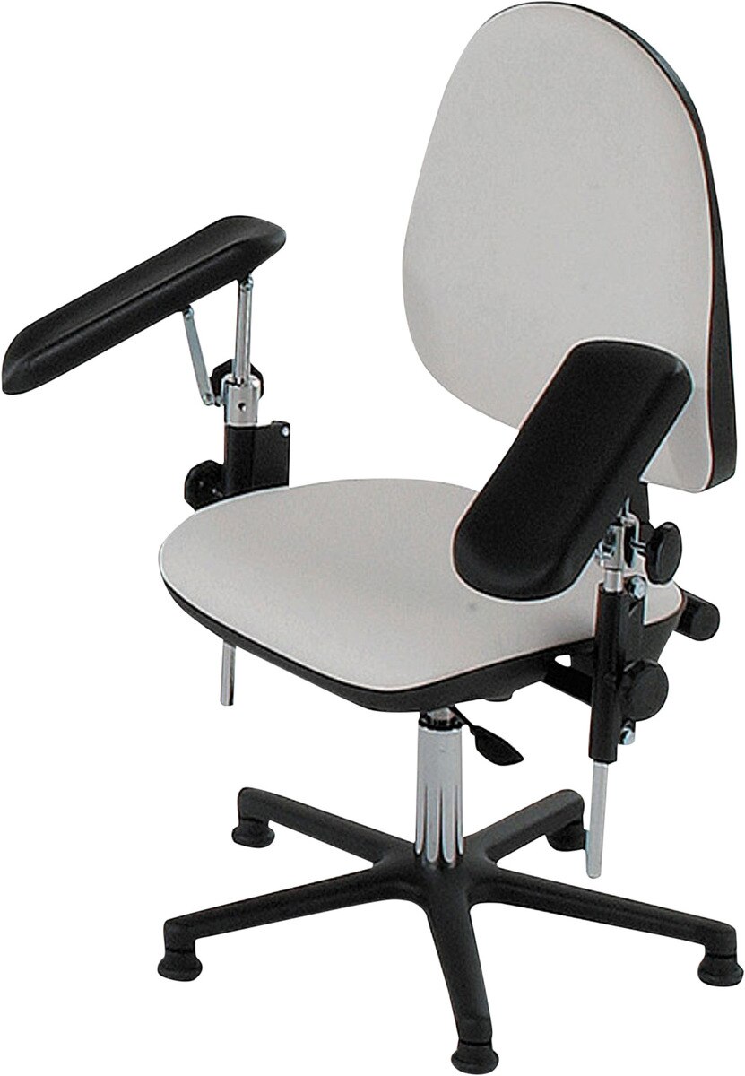 Bloedafnamestoel BS-1000/2000 - BS-1000 zwarte aluminium voet
