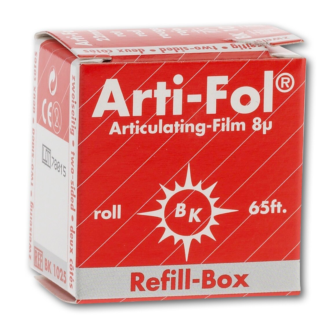 Arti-Fol dubbelzijdig, 8 micron - navulling - BK1025, rood