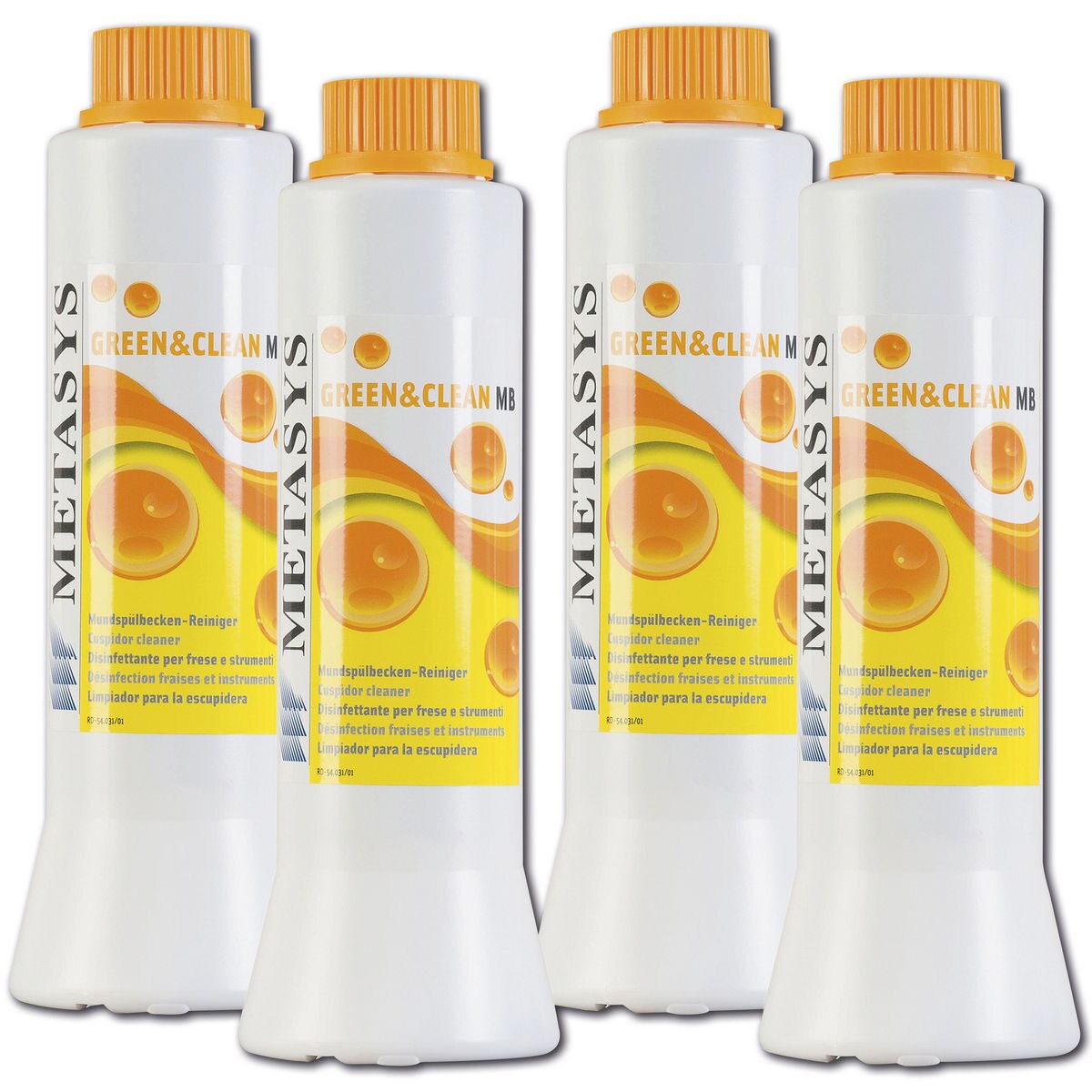 Green & Clean MB - navulverpakking - 4 x 500 ml + 4 borstels