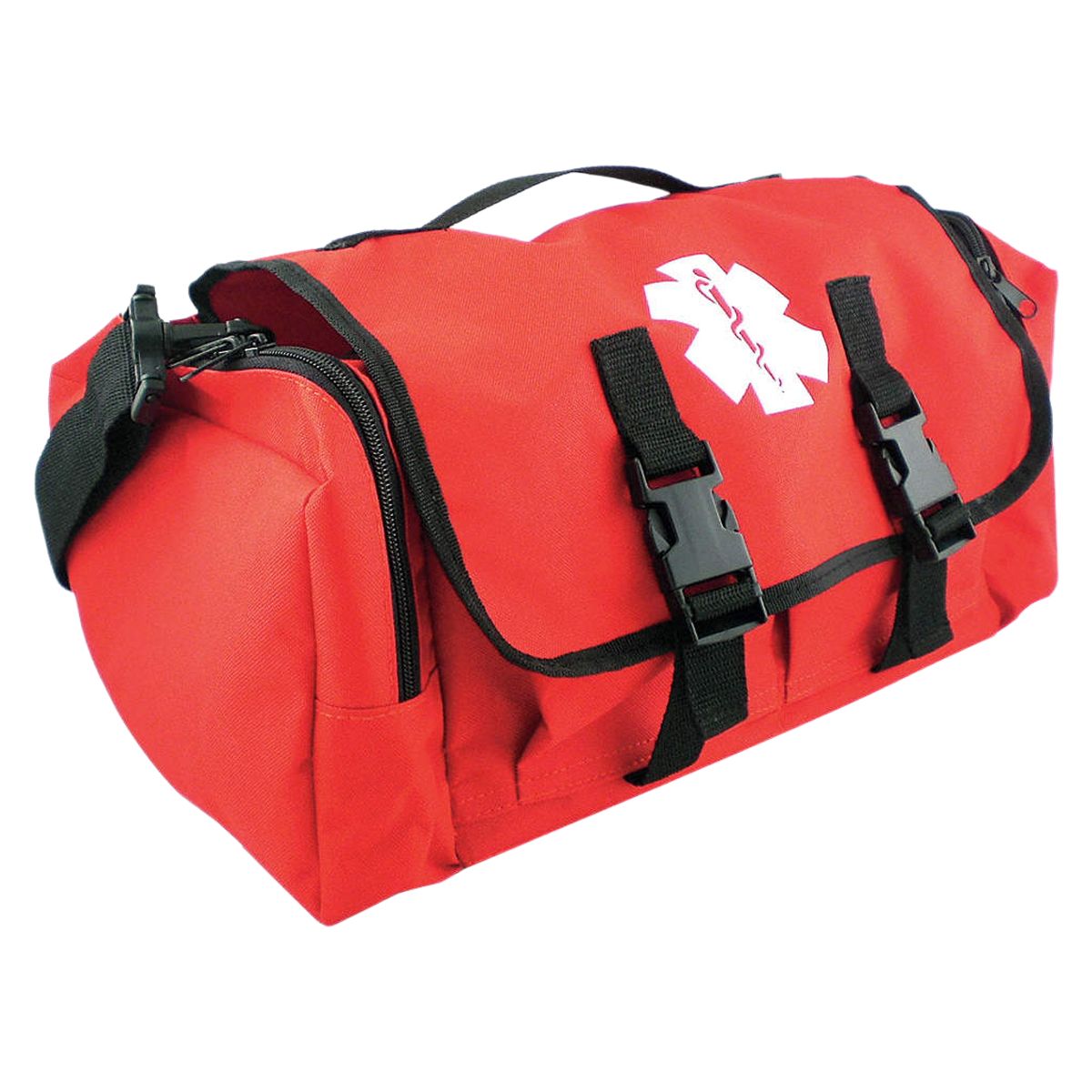 Cab Bag 13x9x6" Red Zipper/Buckle Closure Top Handle/Shoulder Strap