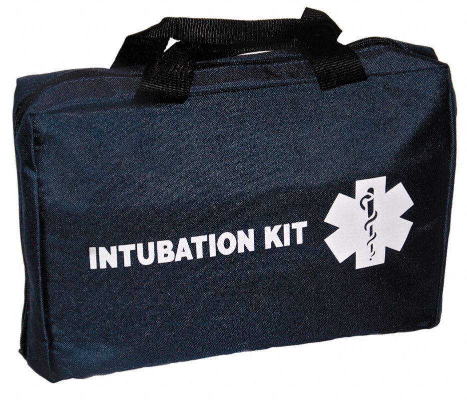 Intubation Bag 10x14x1.75" Navy/White Zipper Closure 2 Top Handles