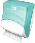 Folded wiper wanddispenser W4 - wit/turquoise - 654000