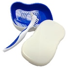Archtek Denture Case Complete Kit White With Draining Basket / Denture Brush Ea