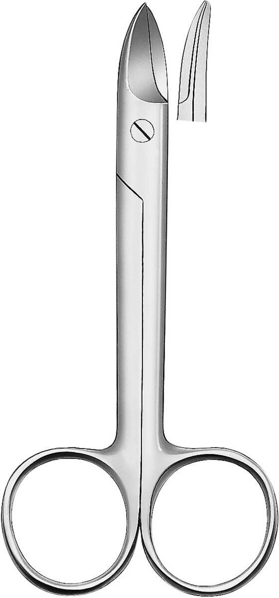 Kronenscharen RVS - Gebogen, scherp 9 cm