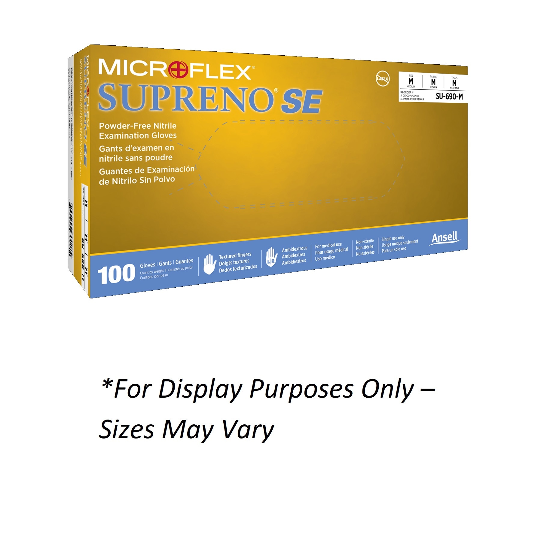 MICROFLEX Supreno SE Nitrile Exam Gloves X-Small Violet Blue Non-Sterile 100/Bx