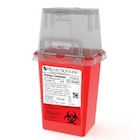 Sharps Container 1.5qt Red/Clear 5x4-3/10x9-1/5" Flip Lid Polypropylene Ea