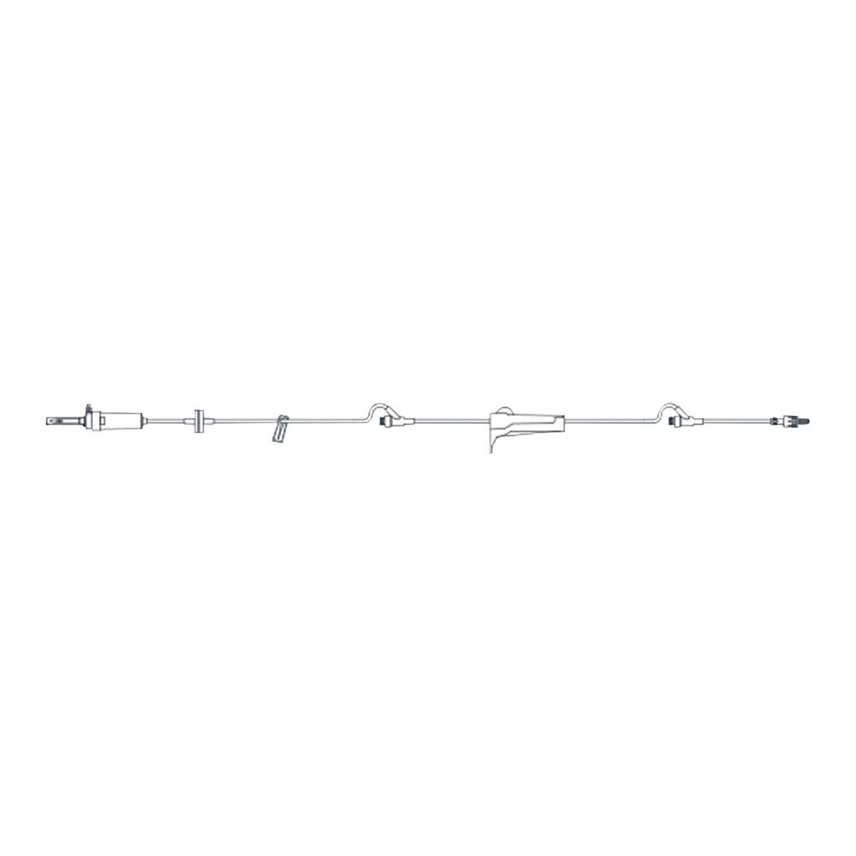 IV Administration Set Needleless Injection Site 105" 15 Drops/mL Ea