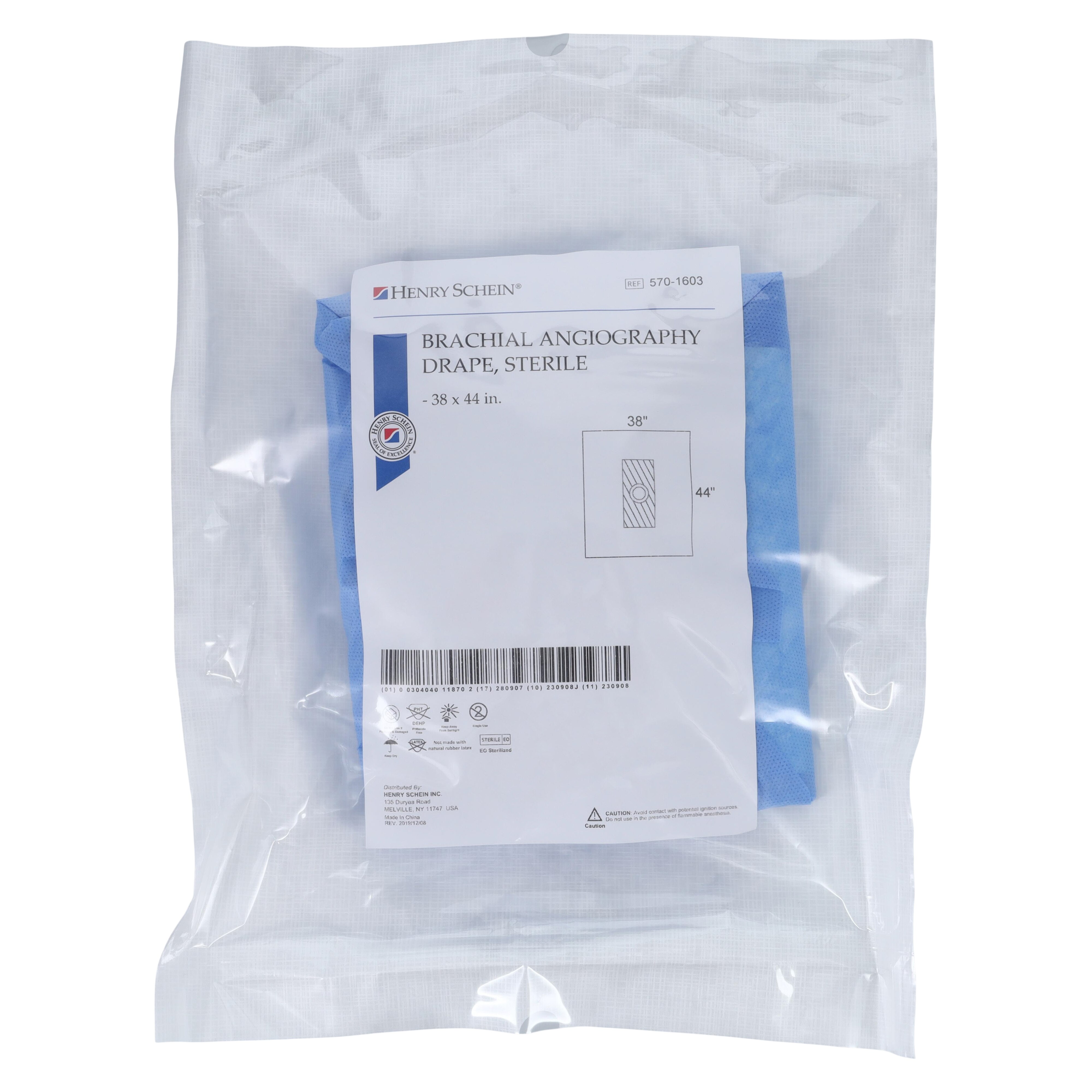 38x44" Sterile Brachial Angiography Drape