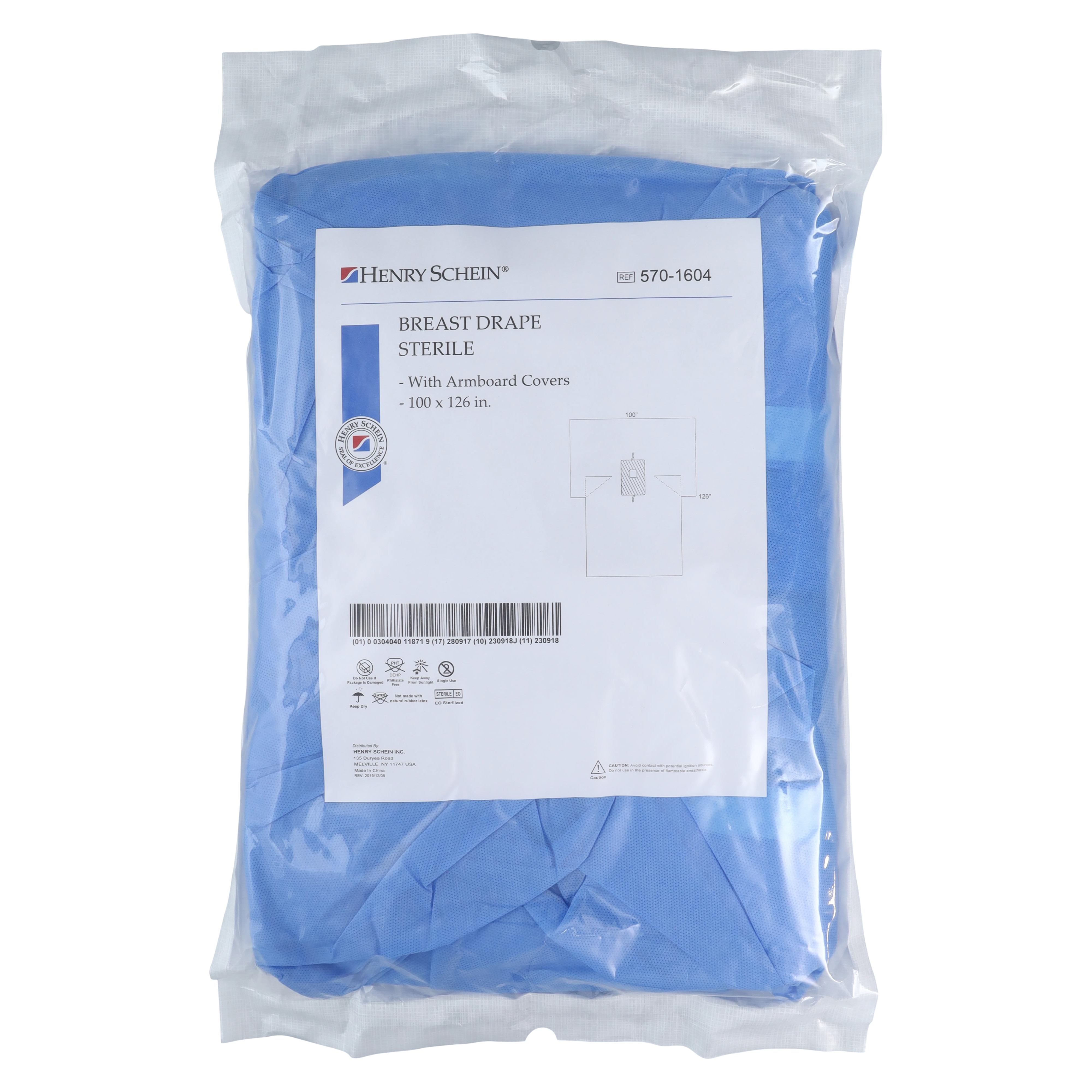 100x126" Sterile Breast Drape