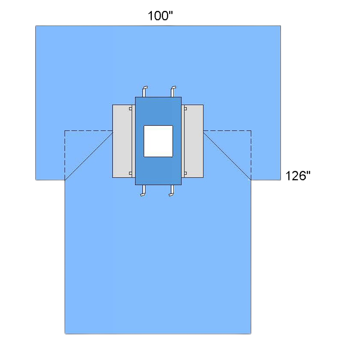 100x126" Sterile Laparoscopic Drape
