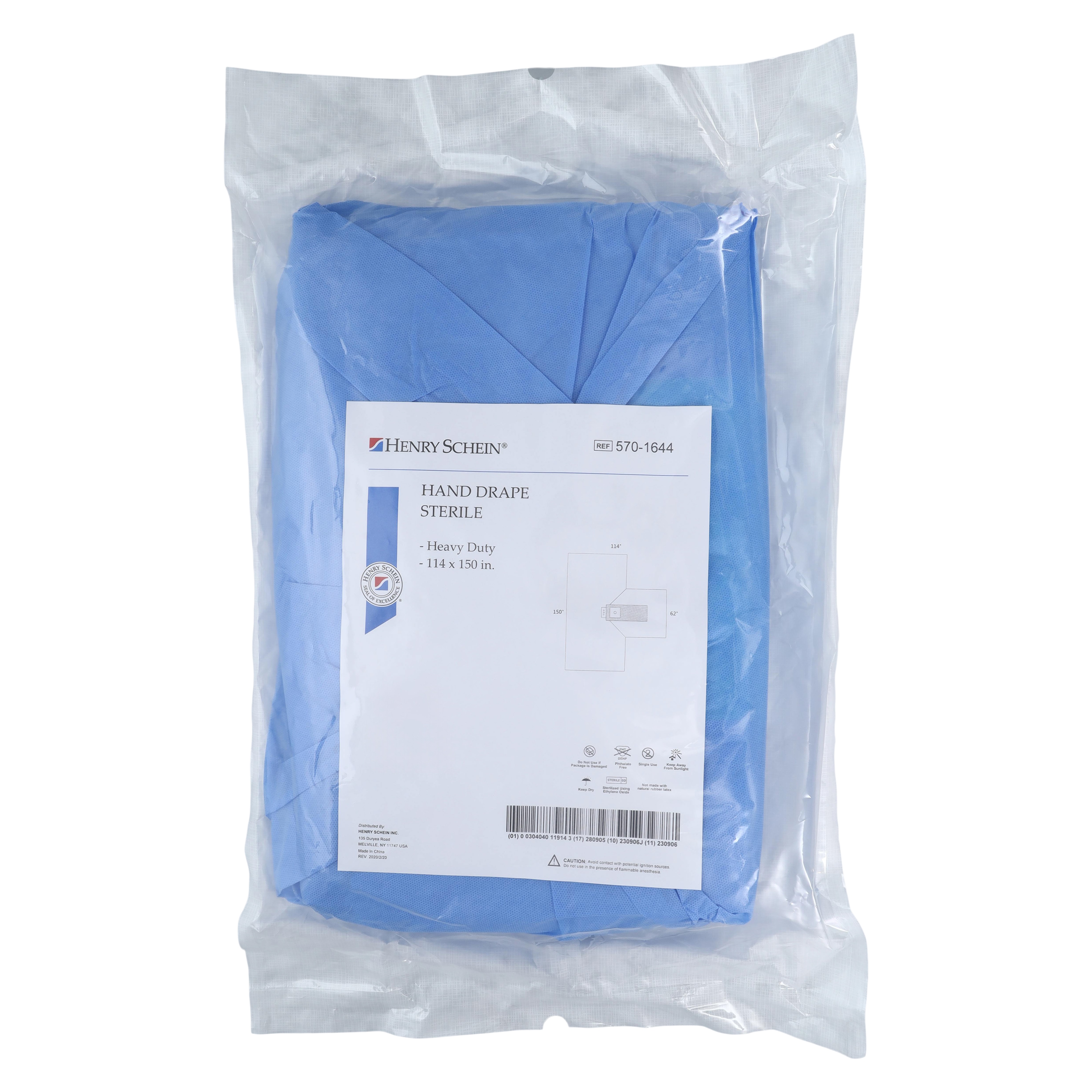 114x150" Sterile hand Drape
