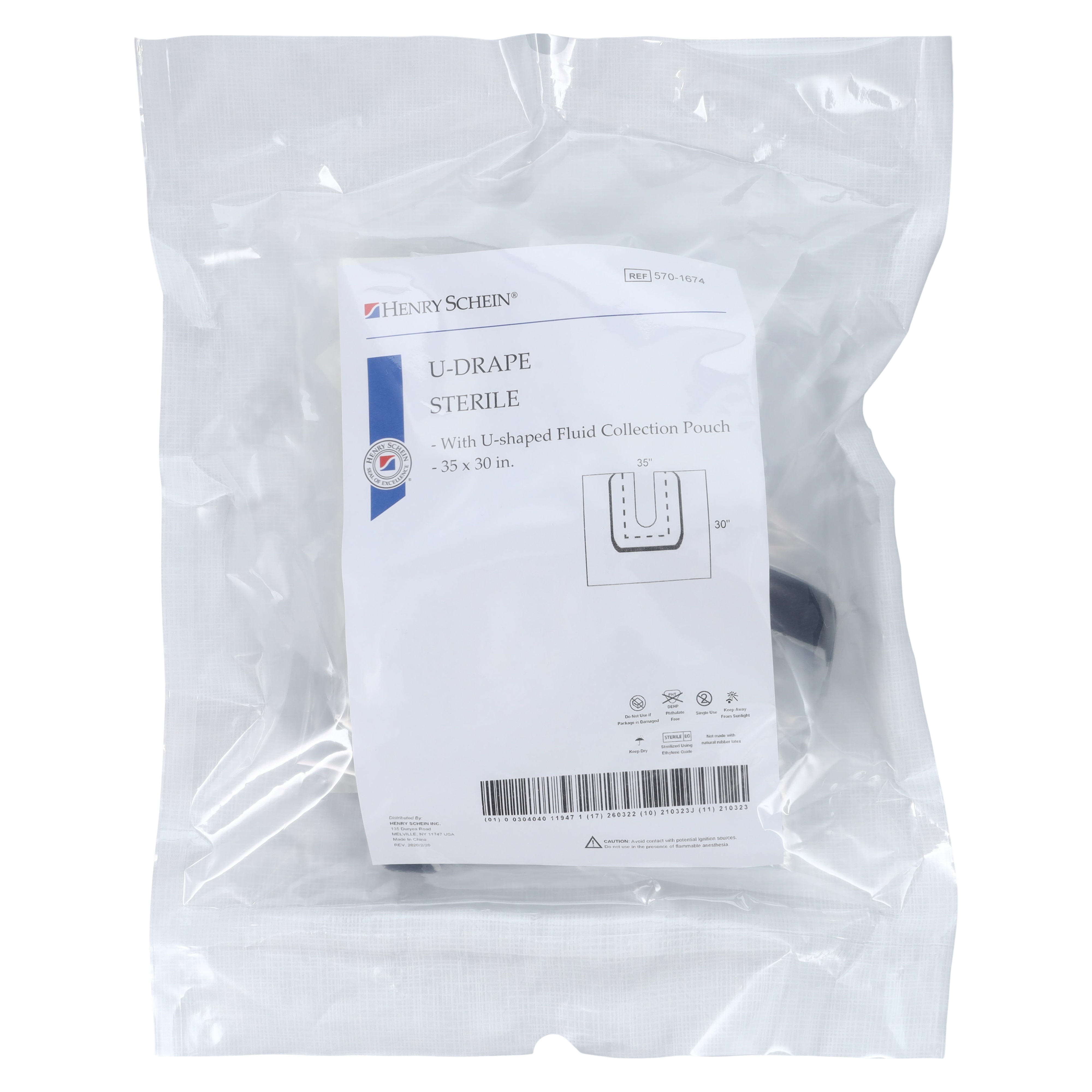 35x30" Sterile Surgical U-Drape