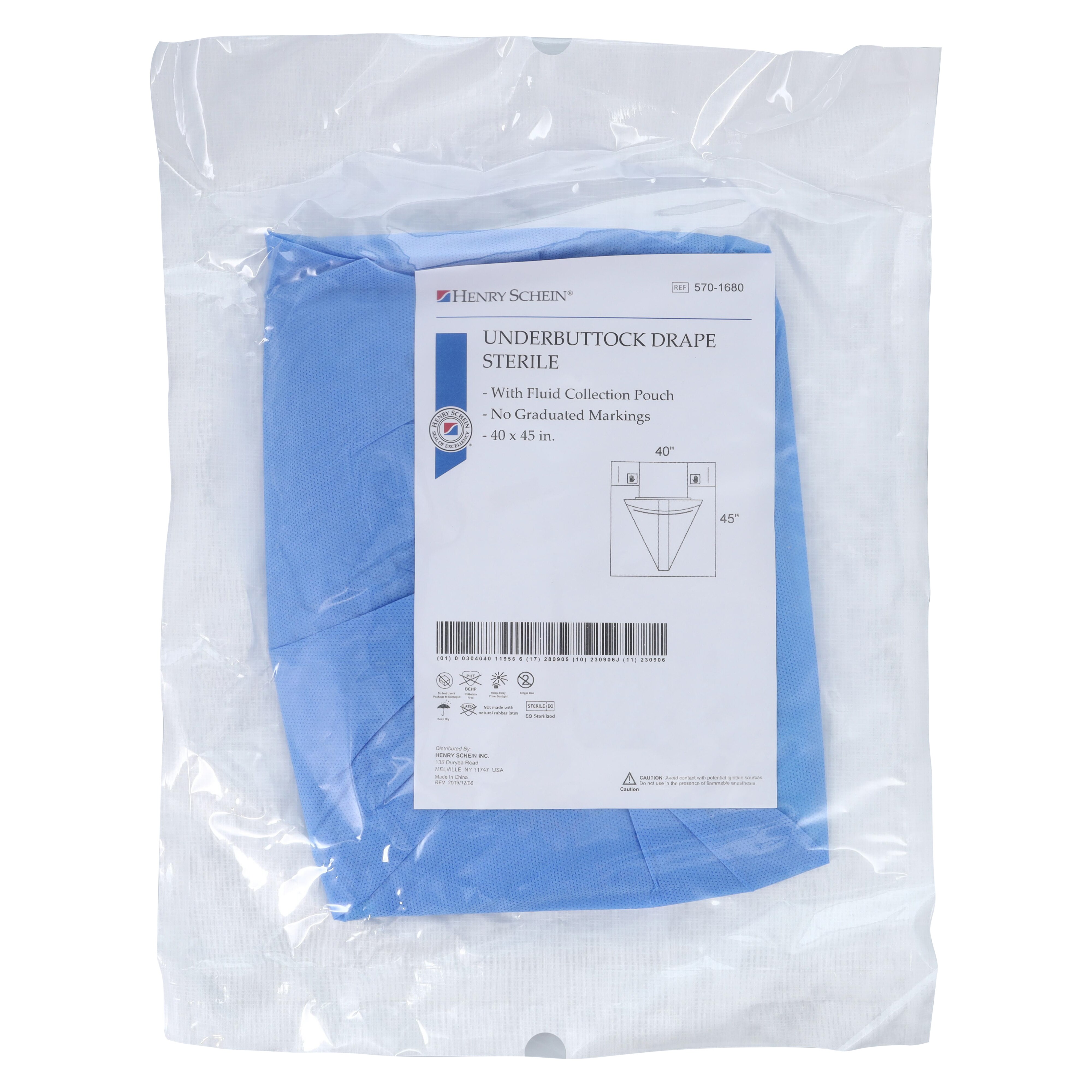 40x45" Sterile Underbuttocks Drape