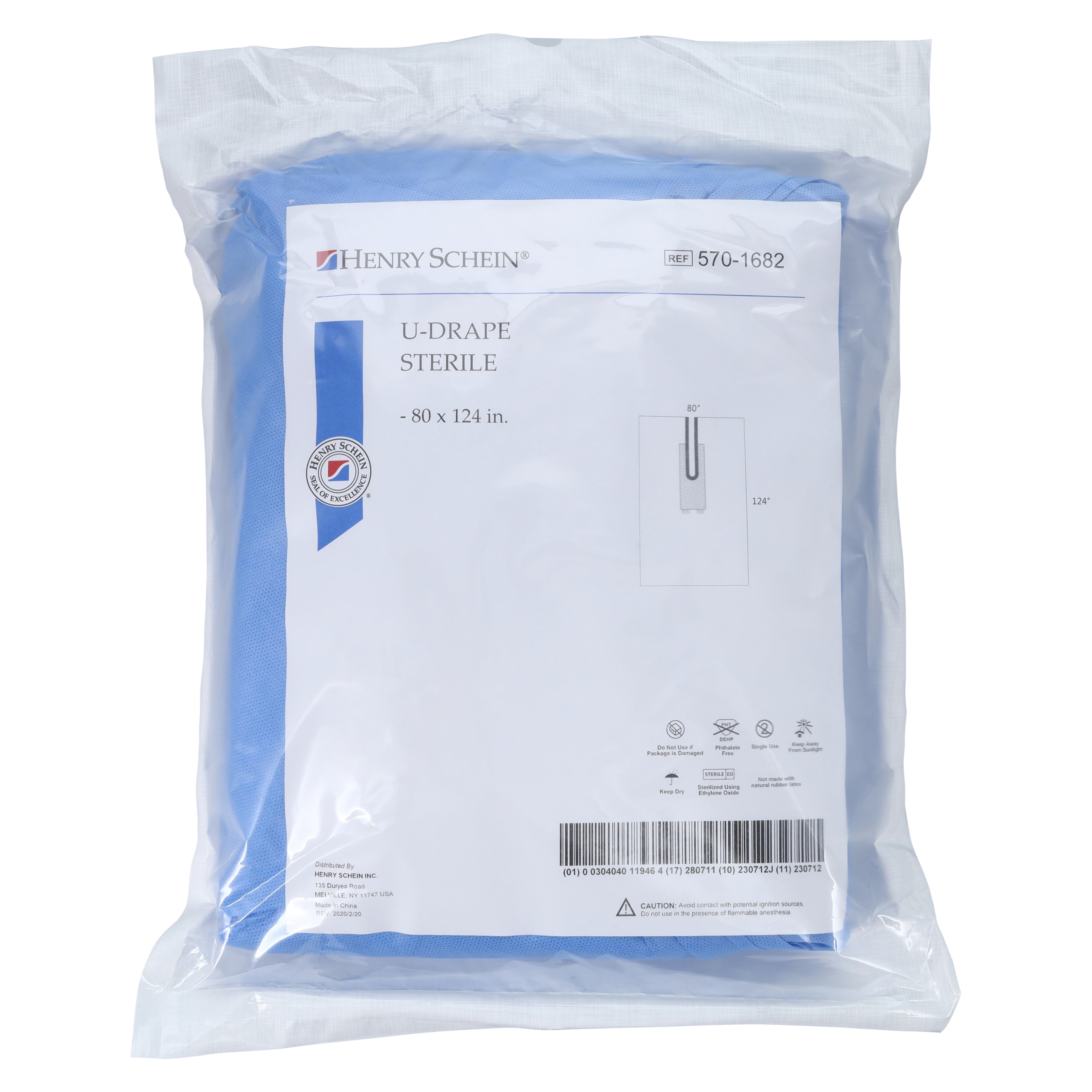 80x124" Sterile Surgical U-Drape