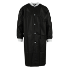 Criterion Protective Lab Coat SMS Small Black 10/Pk