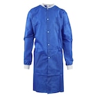 Criterion Protective Lab Coat SMS Small Ceil Blue 10/Pk
