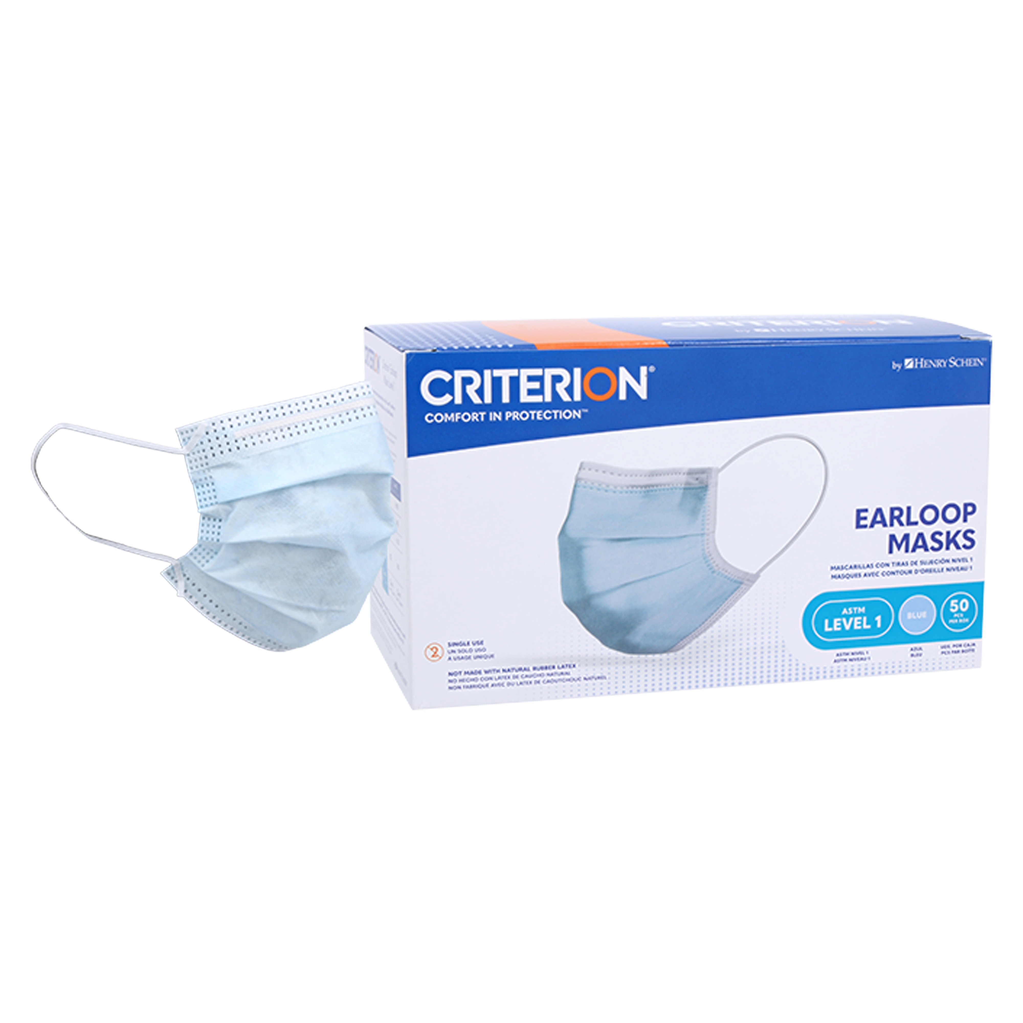Criterion Mask ASTM Level 1 Blue Adult 50/Bx