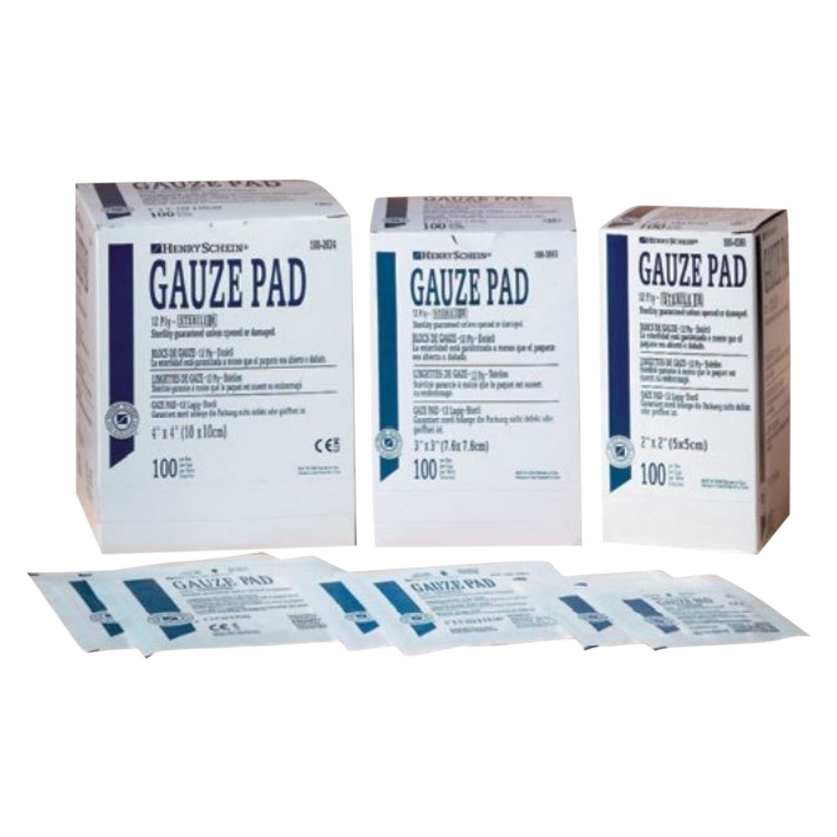 100% Cotton Gauze Pad 3x3" 12 Ply Sterile Square LF