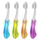 Acclean Folding Travel Toothbrush Compact Clear 12/Bx