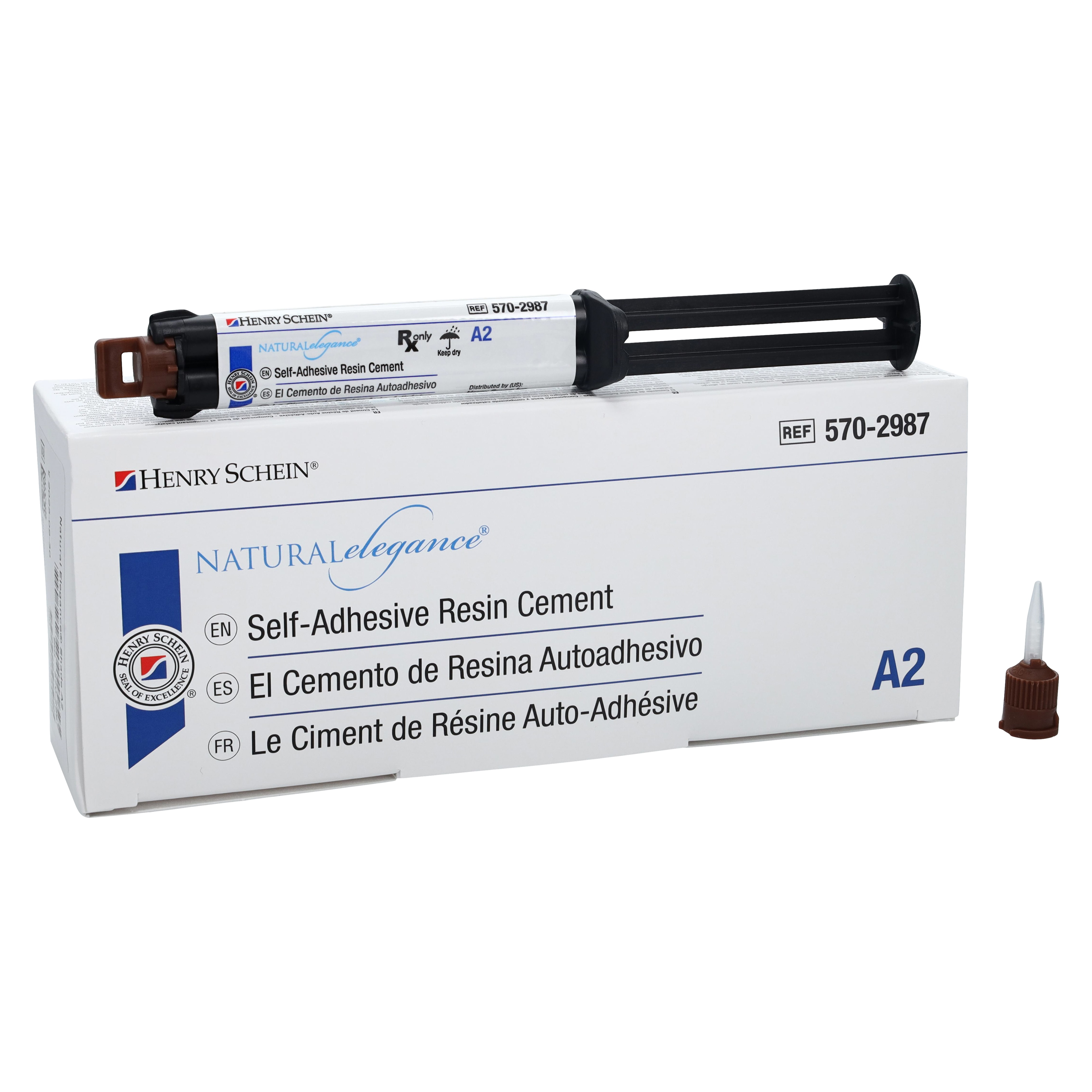 Resin Cement Resin-Based Automix Permanent Cement A2 Syringe Kit Ea