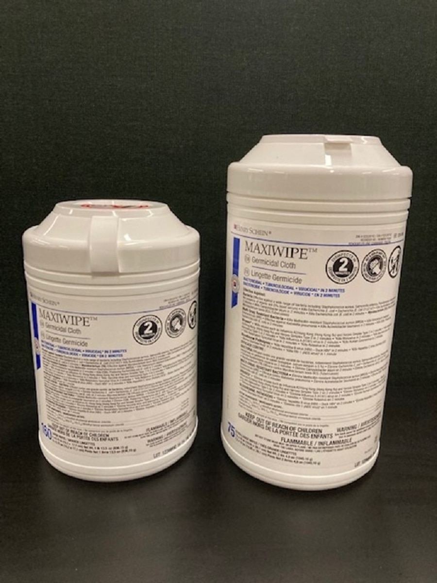 MaxiWipe Surface Wipe Disinfectant Wipes Large 160/Cn