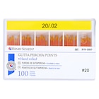 Hand Rolled Gutta Percha Points Size #20 Yellow 100/BX