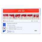 Absorbent Paper Points 25 #501 0.02 Red 200/BX