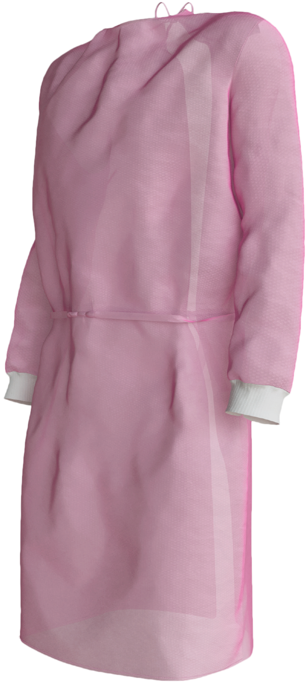 Criterion Cover Gown Polypropylene Small / Medium Pink 10/Pk