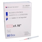 Blood Control IV Catheter Push Button 20 Gauge 1.16" 50/Bx