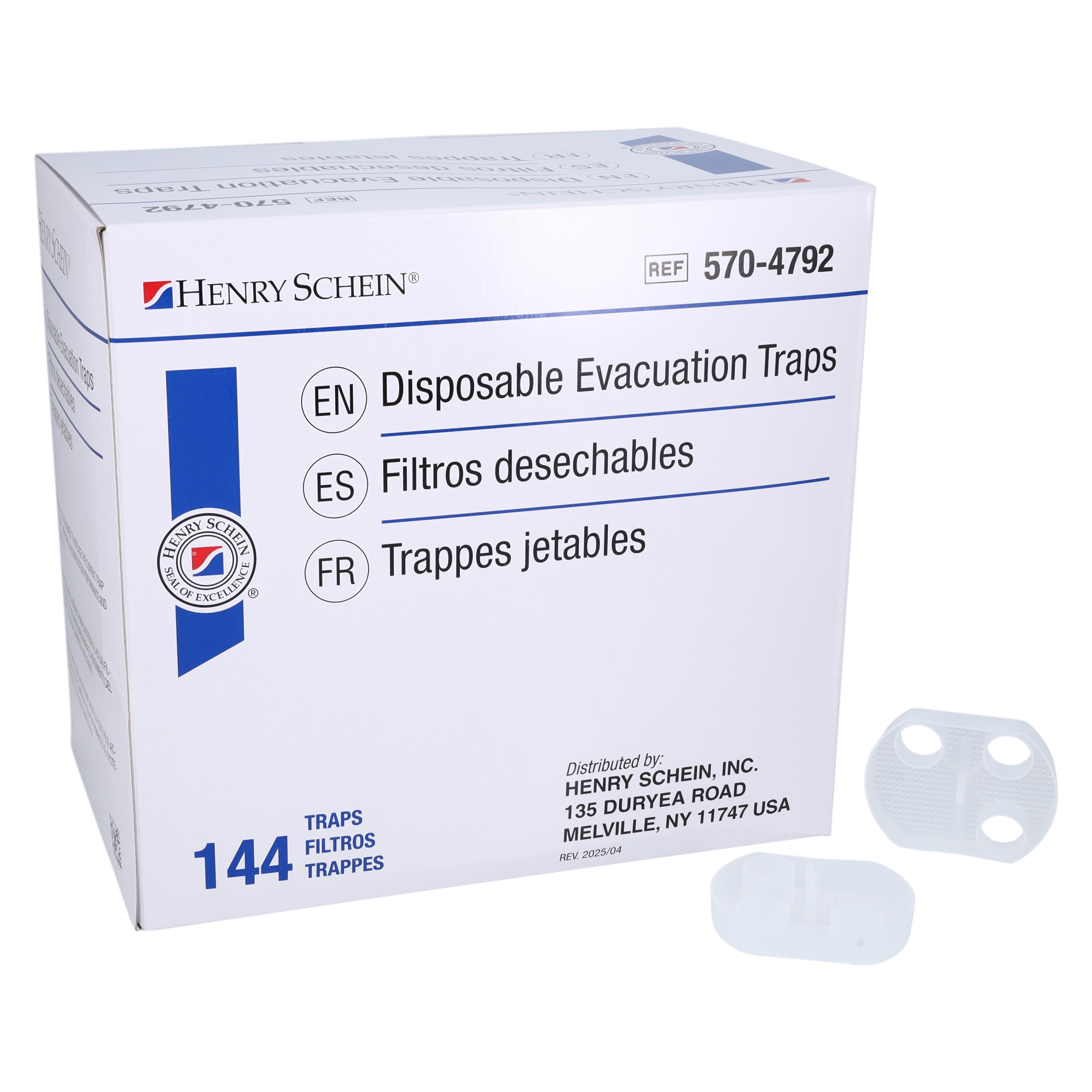 Disposable Evacuation Trap #5505 144/Bx