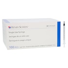 Hypodermic Syringe 1cc Clear Luer Slip No Dead Space 100/Bx