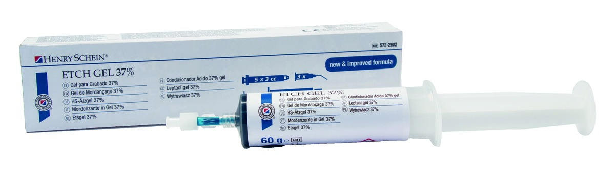 Etch Gel 37% Jumbo Kit Seringue 60g + 3 embouts - Henry Schein