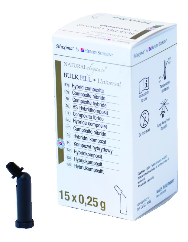 Natural Elegance Bulk Fill HENRY SCHEIN - Unidoses de 0,25g - Boîte de 15