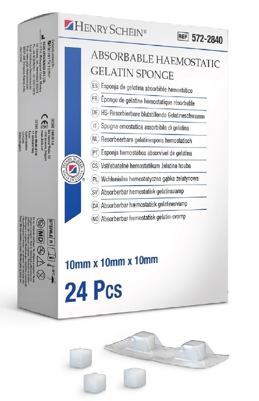 Absorbable Haemostatic Gelatin Sponge - Verpakking, 24 stuks