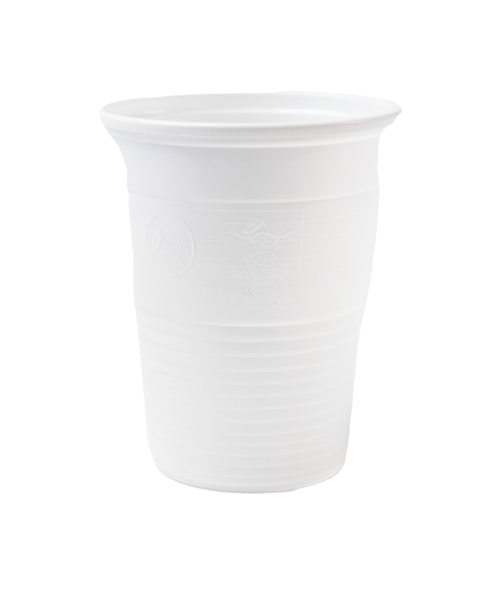 Drinkbekers plastic 200ml - Wit, 3000 stuks