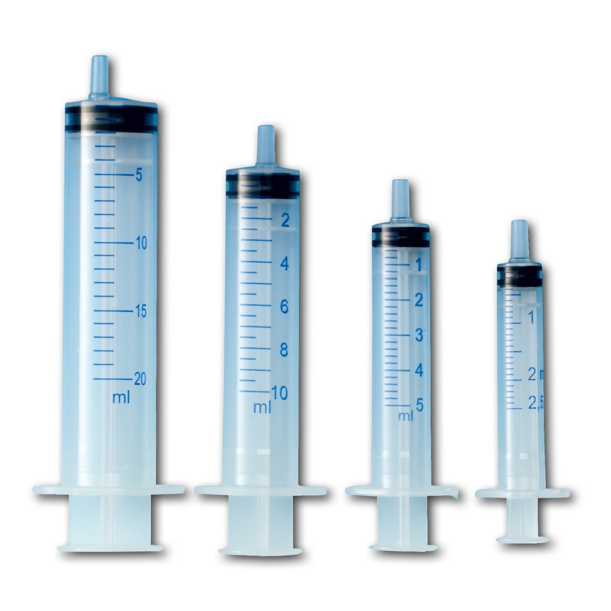 Injectiespuit 3-delig, luer - 1 ml, per 100 stuks