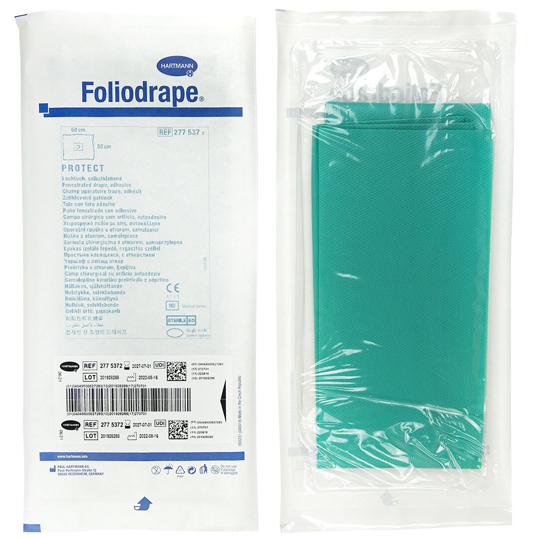 Foliodrape Protect gatdoek zelfklevend - 50 x 60 cm, ø 7cm, 70 stuks