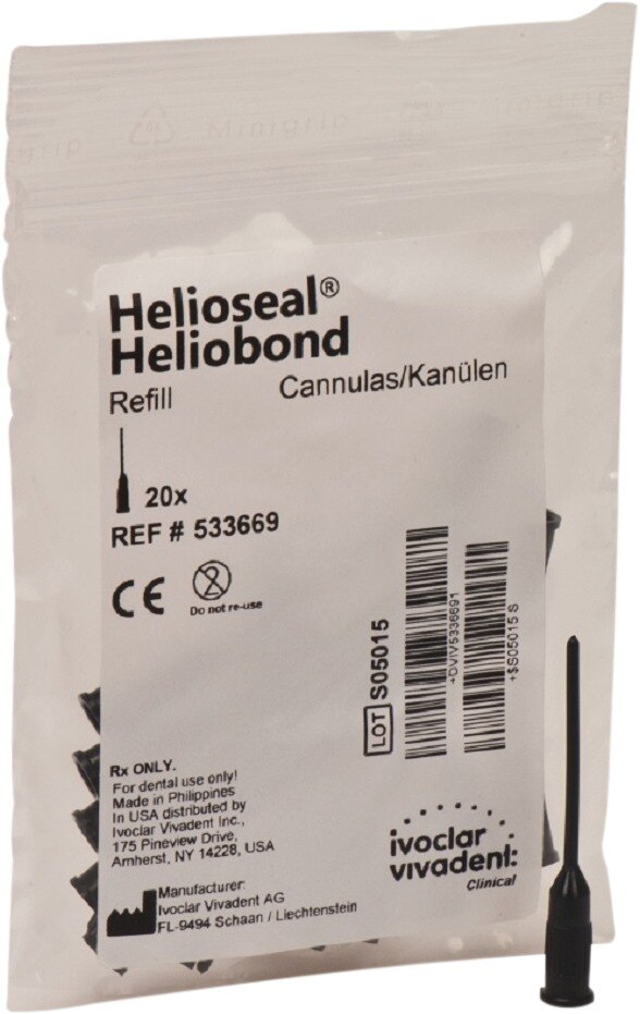 Heliobond / Helioseal canules - Verpakking, 20 stuks